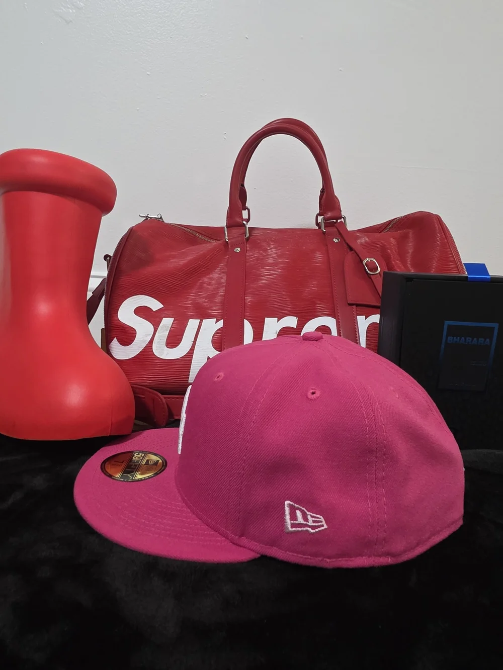 New Era LA Dodgers Fitted Cap in Bright Pink